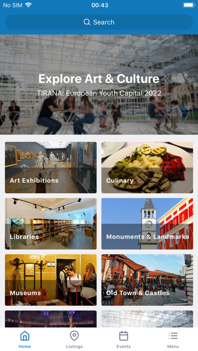 EYC TIRANA ArtCulture Screenshot