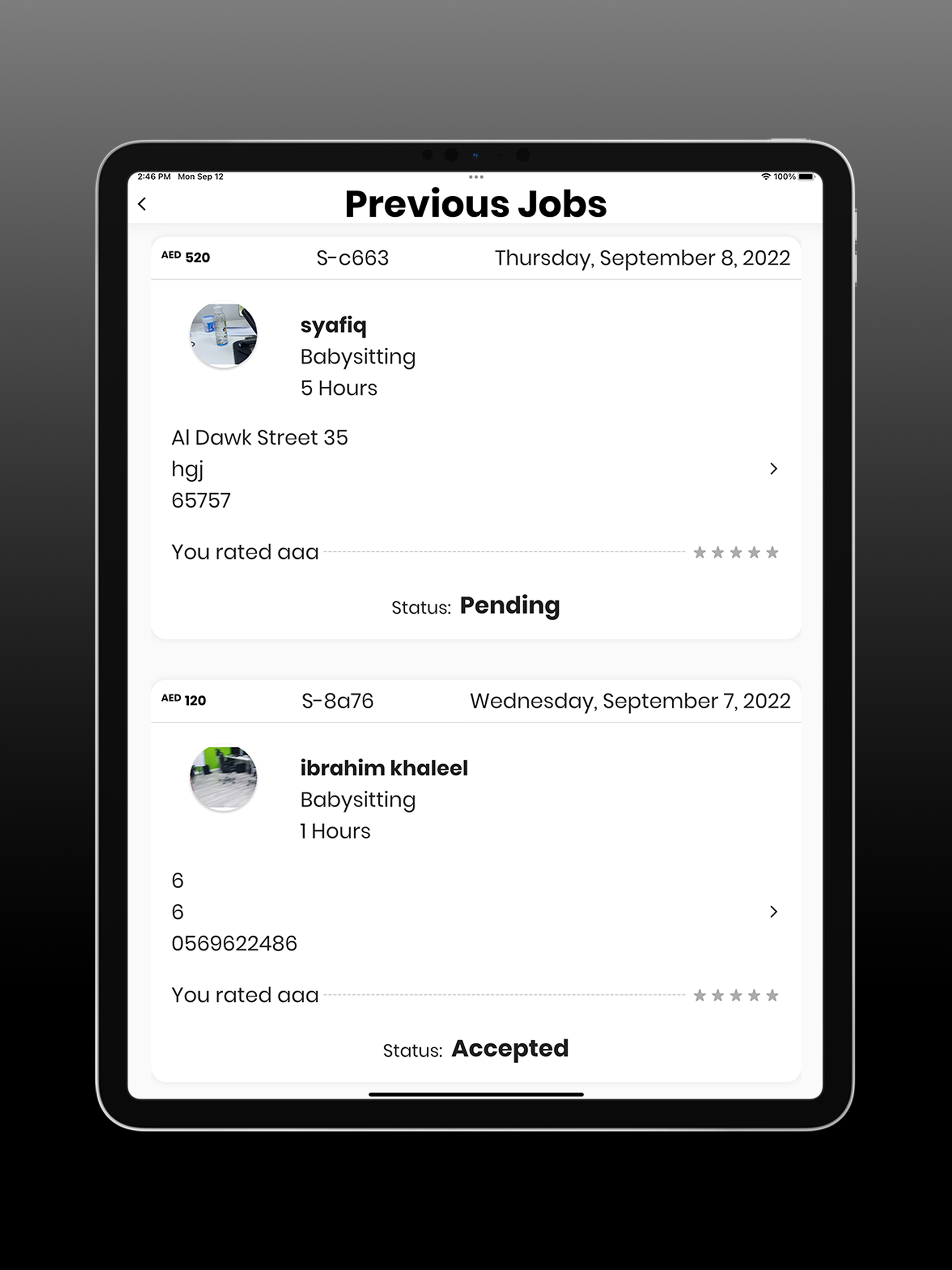 Sitters App screenshot 5