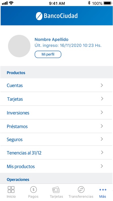 Banca Móvil Ciudad Screenshot