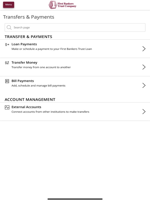 First Bankers Trust Company NA iPad screenshot 5 - Finance app