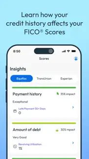 myfico - fico score monitoring iphone screenshot 2