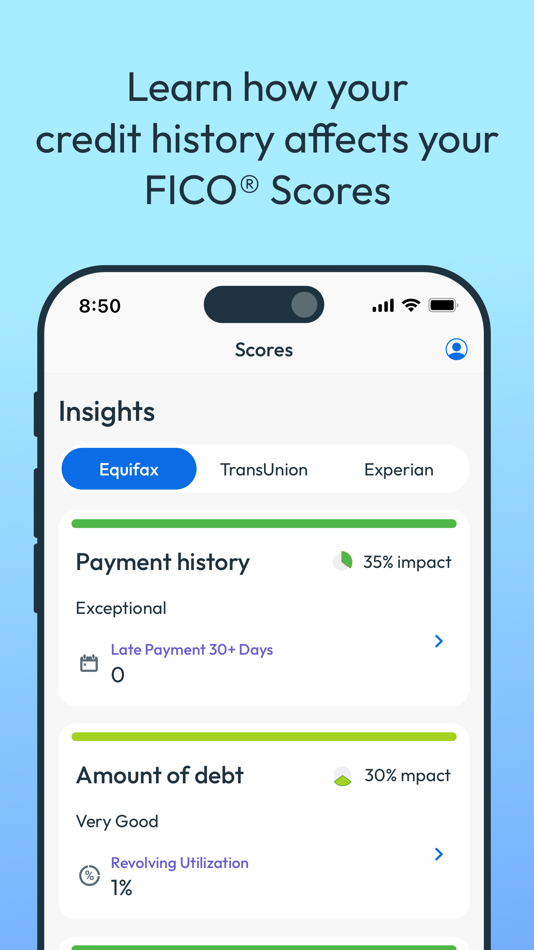 #2. myFICO - FICO Score Monitoring (iOS) By: FICO