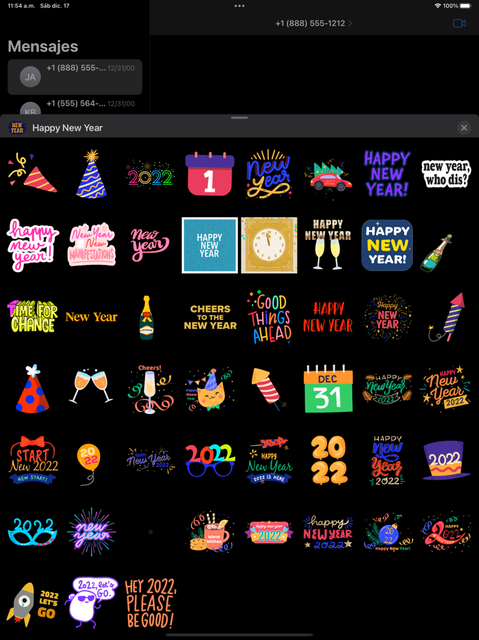 New Year Animated Stickers