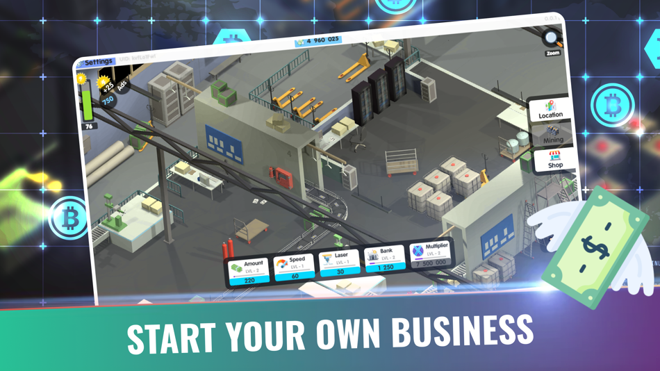 #1. Bitcoin Factory Idle Miner BTC (iOS) 由: Oleksandr Domanskyi