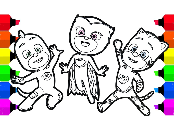 Pj Heroes Coloring Book