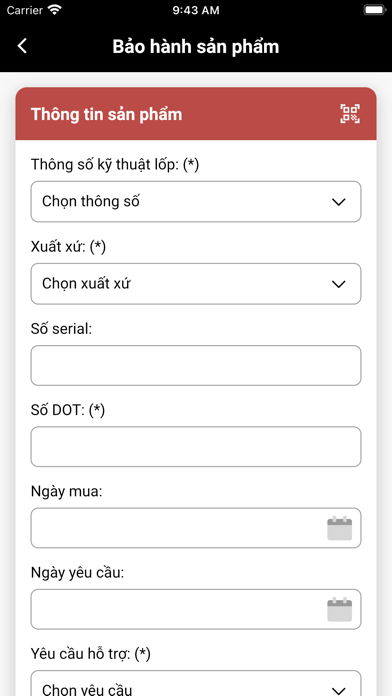 Bảo hành sản phẩm Screenshot