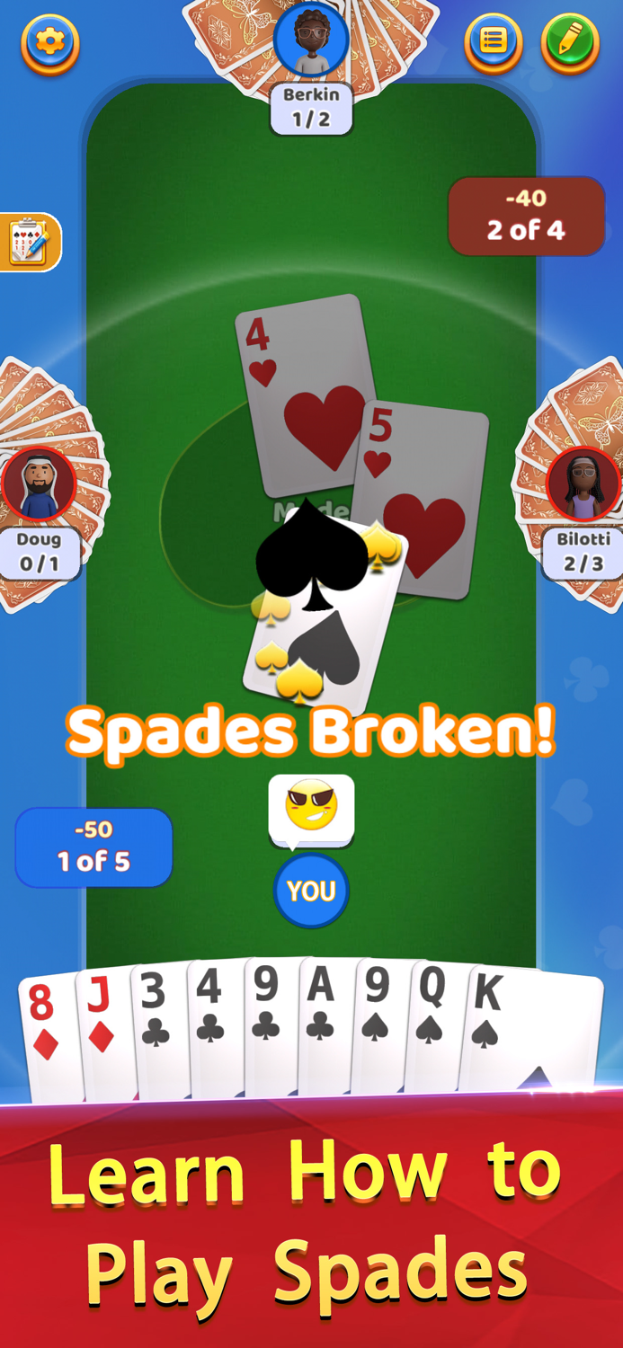 Spades  Card Game - Pro · Fun
