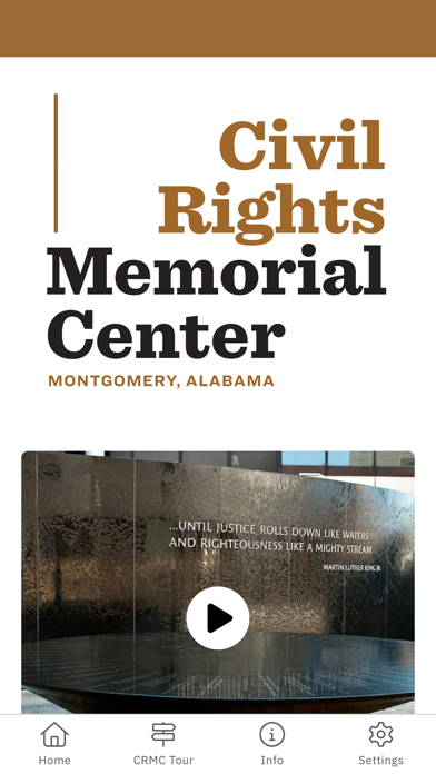 Civil Rights Memorial Center Screenshot