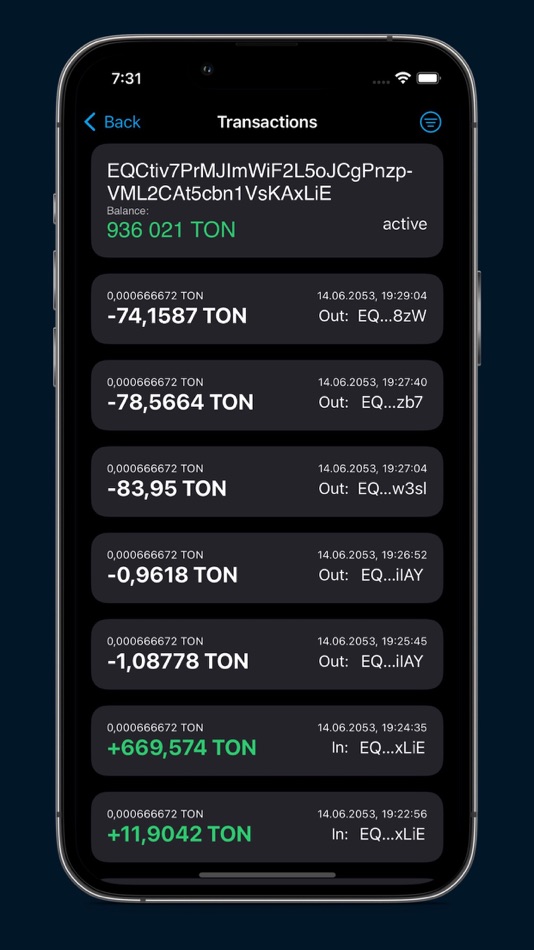 #2. TON Transactions (iOS) 由: Dmitriy Chikovinskiy