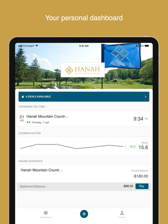 Hanah Mountain Country Club iPad screenshot 2 - Sports app