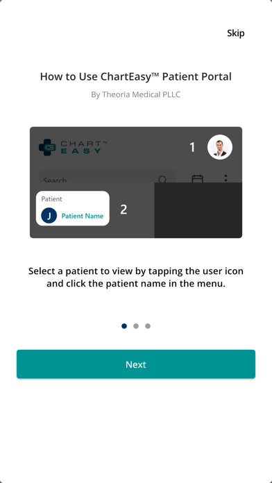 ChartEasy Patient Portal Screenshot