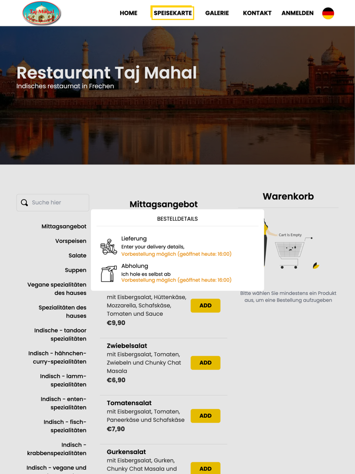 Restaurant Taj Mahal Frechen