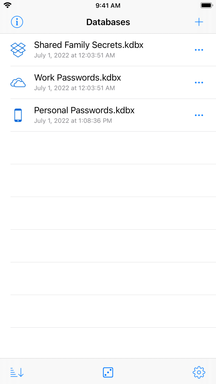 KeePassium KeePass passwords