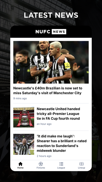 NUFC News Screenshot