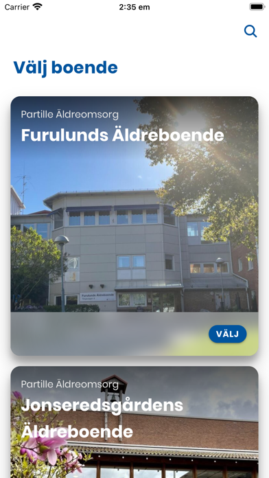 Partille Äldreomsorg Screenshot