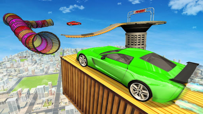 Racing Car Stunts On Tracks 3d
