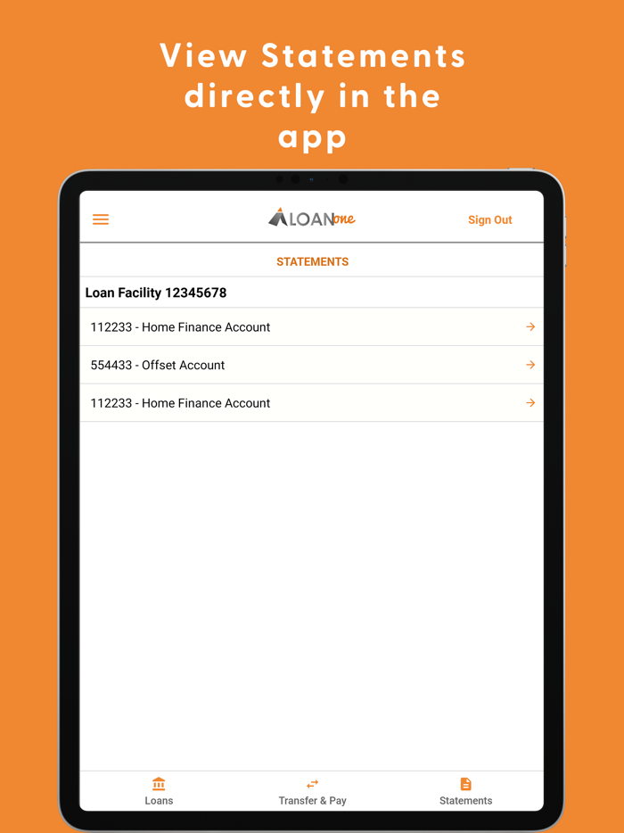 Loan One Mobile Access