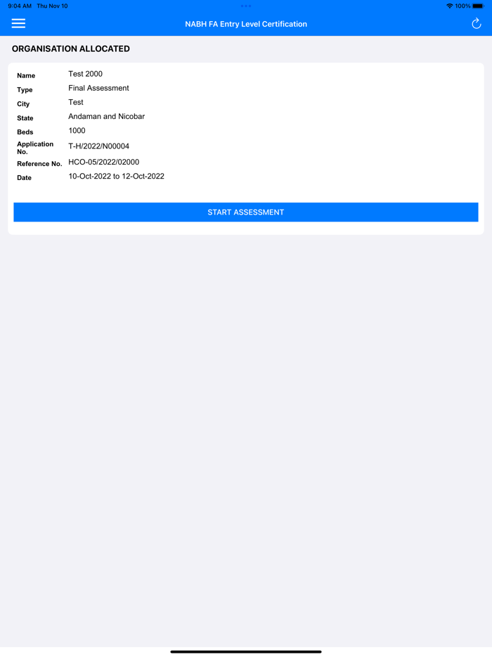 NABH-HA Assessor App