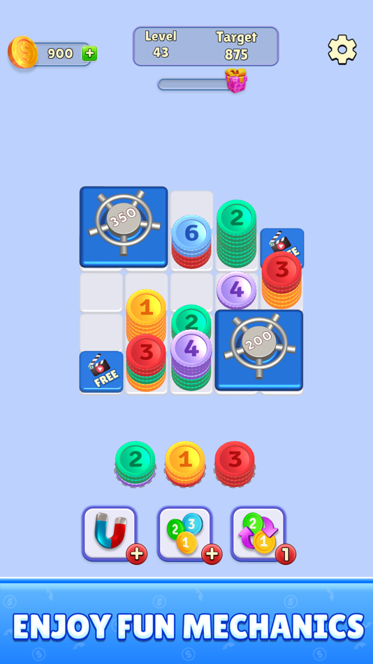 #4. Coin Stack Puzzle (iOS) 来自: Rollic Games