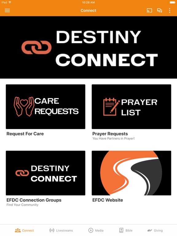 Equipped For Destiny Church iPad screenshot 1 - Lifestyle app