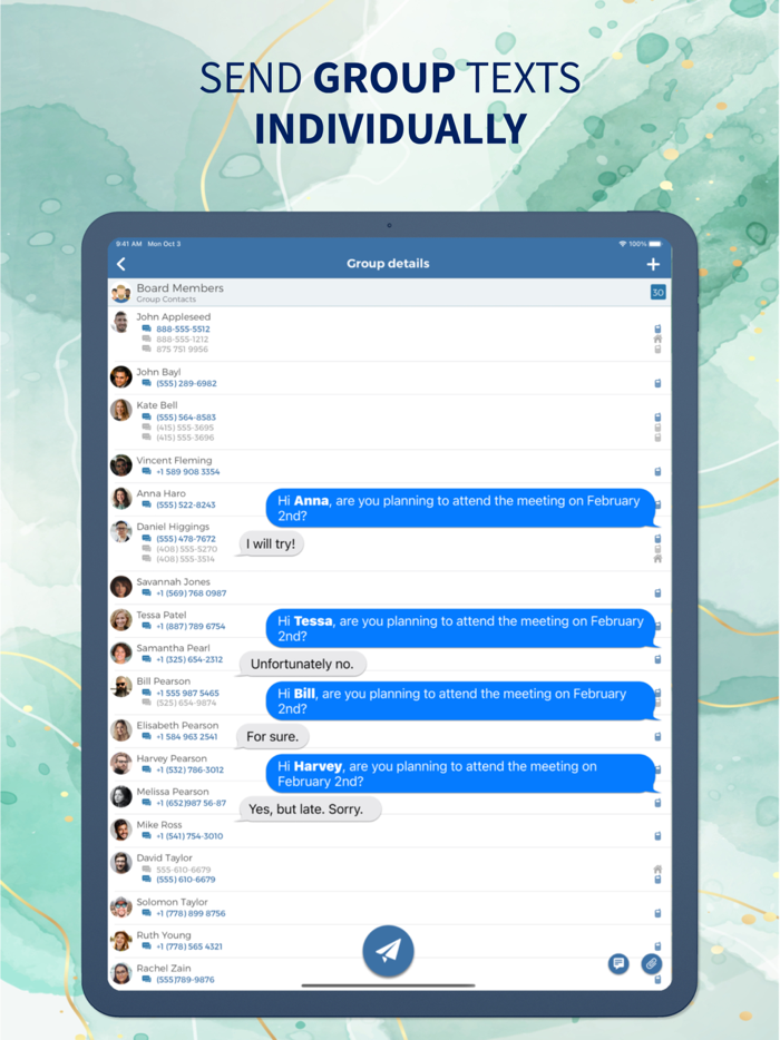 Group Text  Mass Text message