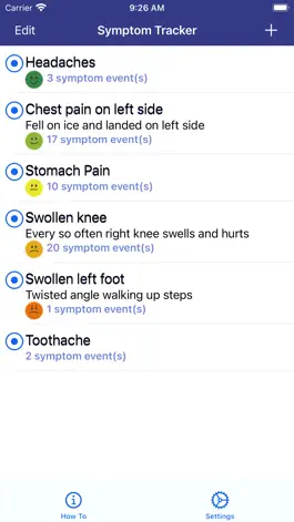Game screenshot Symptoms Tracker mod apk