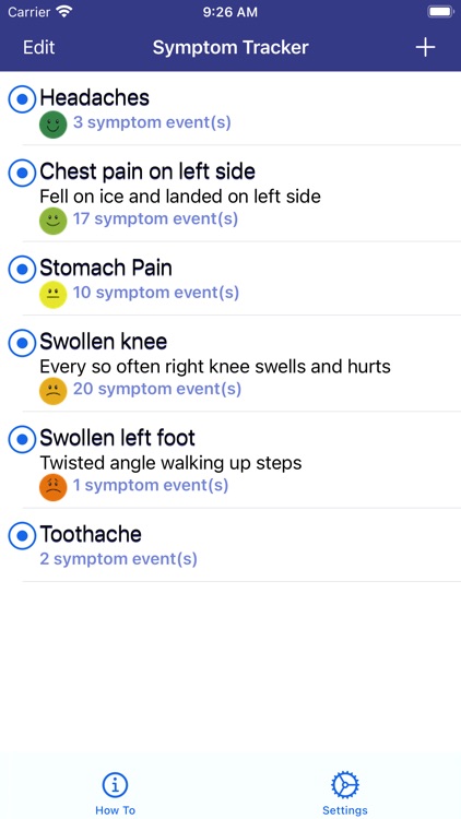 Symptoms Tracker