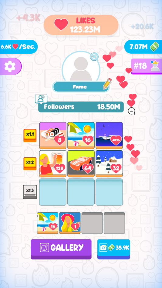 #5. Fame Clicker (iOS) Bởi: Piziz Games