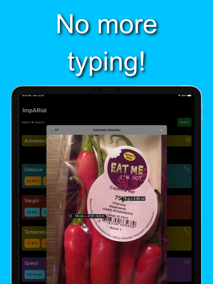 ImpARial – AR unit converter