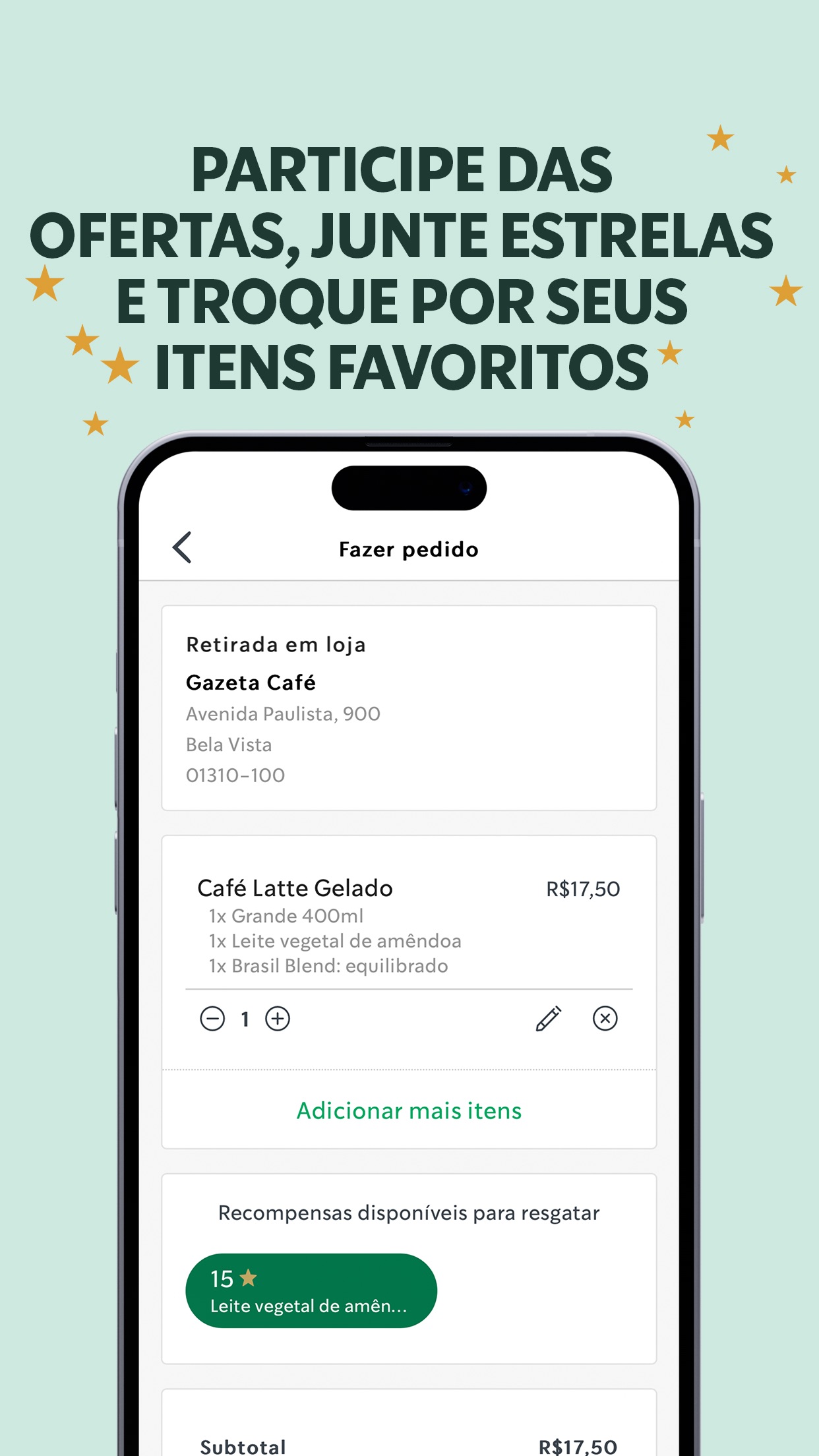 Screenshot do app Starbucks Brasil