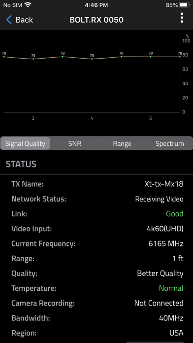 Teradek Bolt Screenshot