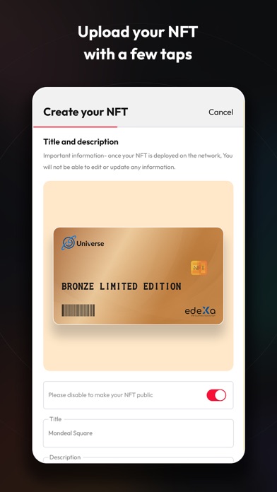 edeXa NFT Business Screenshot