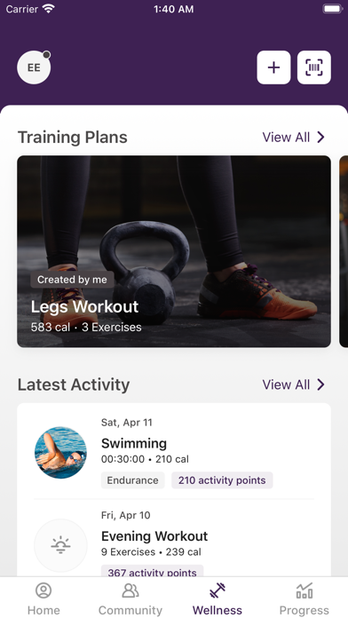 Bladium Sports & Fitness Club. Screenshot