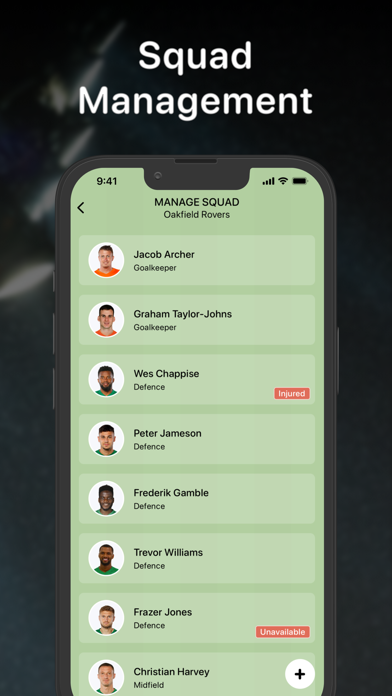 Teamsheet - Soccer Formation Screenshot