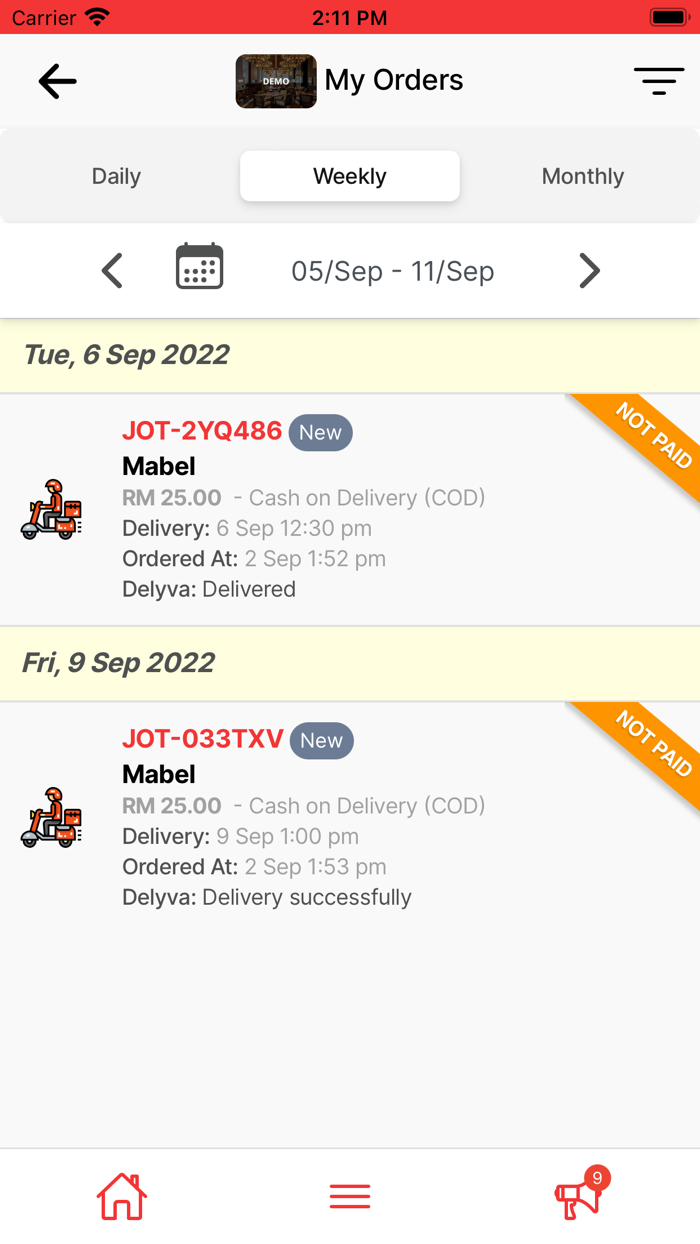 JustOrder.Today Merchant App