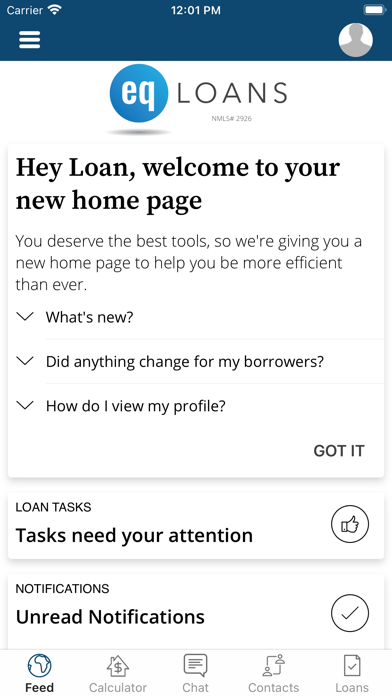 Eq Loans Mortgage Application Screenshot