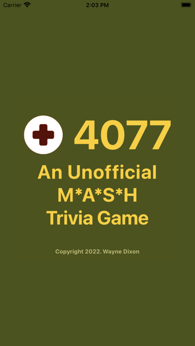 4077: M*A*S*H Trivia Game Screenshot