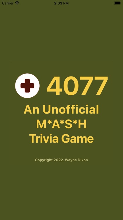 4077: M*A*S*H Trivia Game