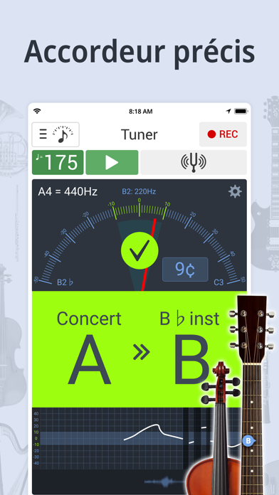 Screenshot #3 pour Accordeur & Métronome
