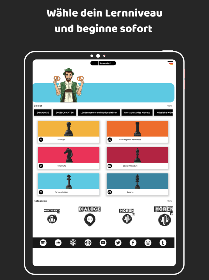 Deutsch lernen durch Hören