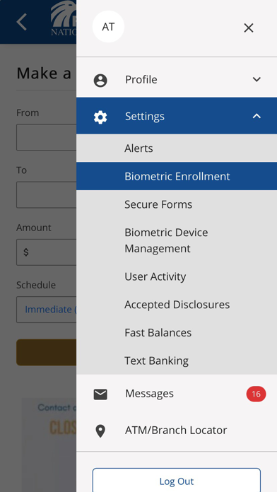 Falcon National Bank Screenshot