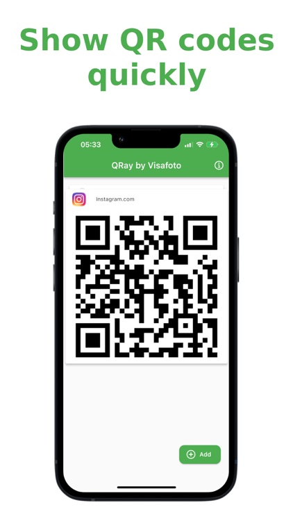 QRay: save and show QR codes