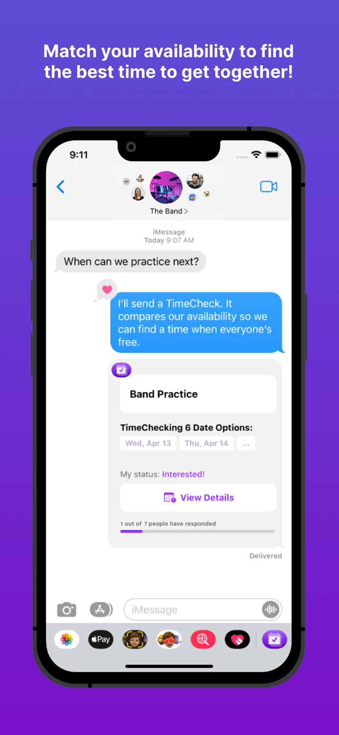 TimeCheck iMessage Extension
