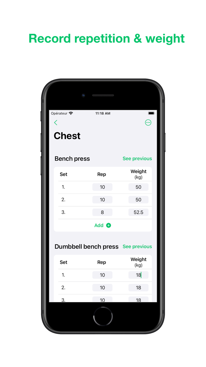 GymTracker Track workouts