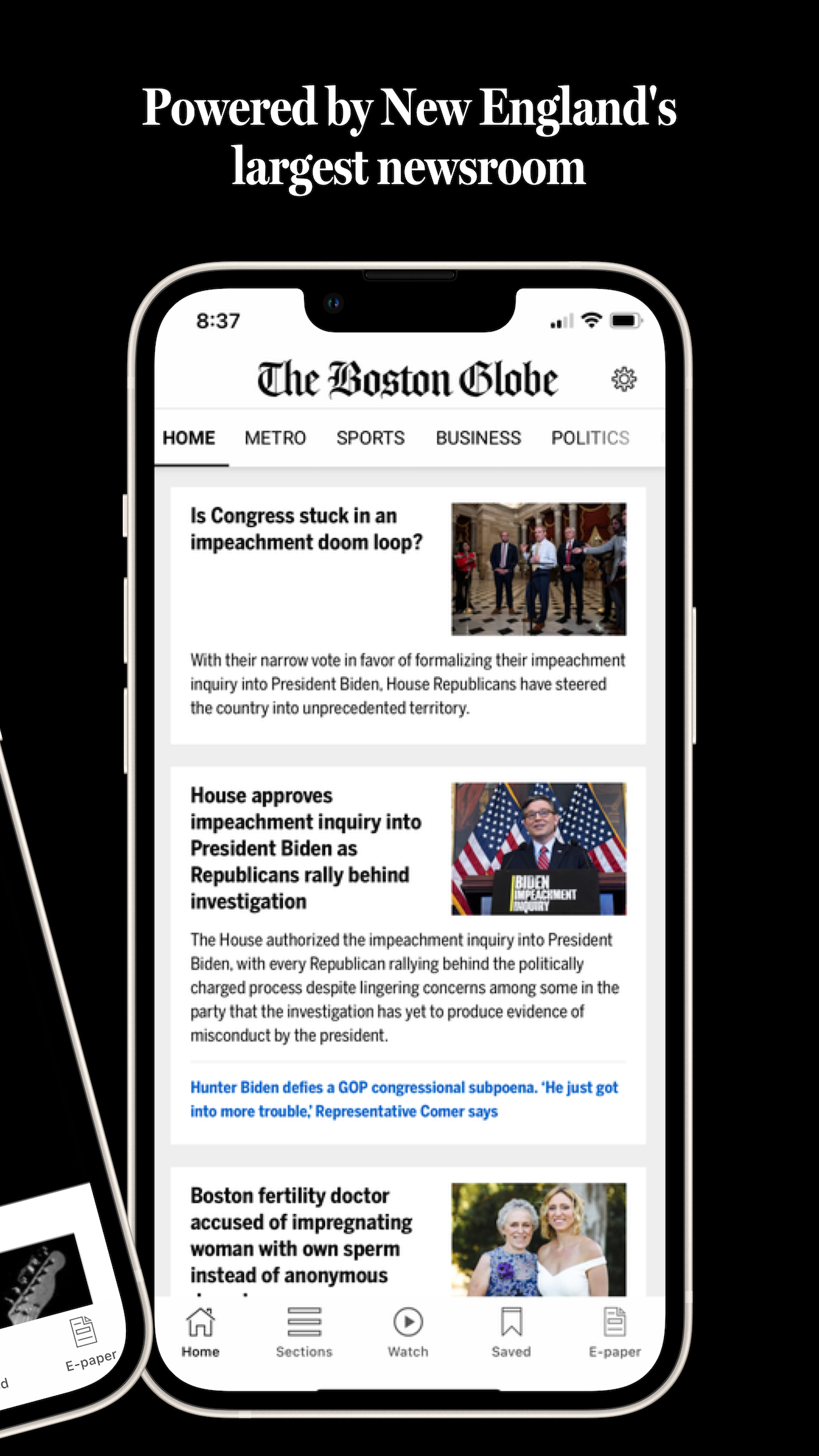 The Boston Globe screenshot 2