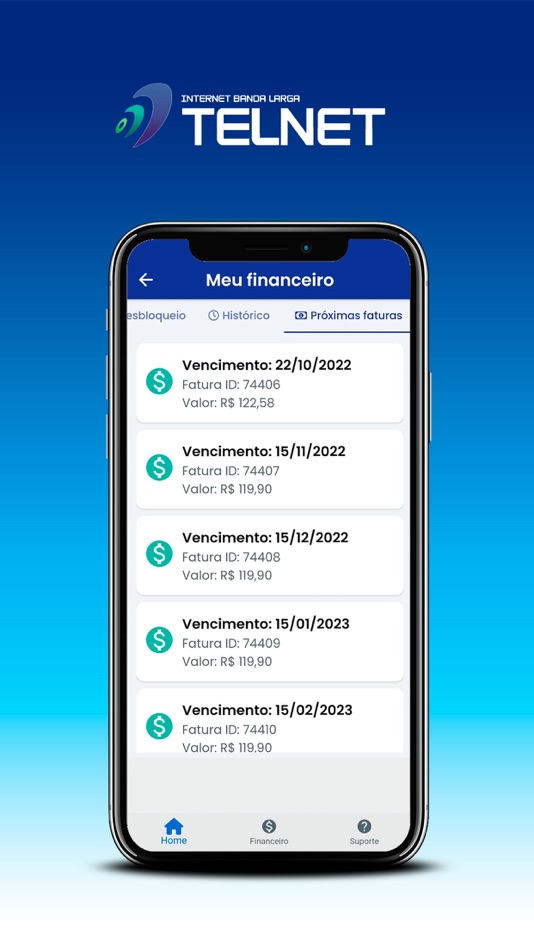 #5. Telnet Telecom - App Cliente (iOS) Podle: Froggerbrasil