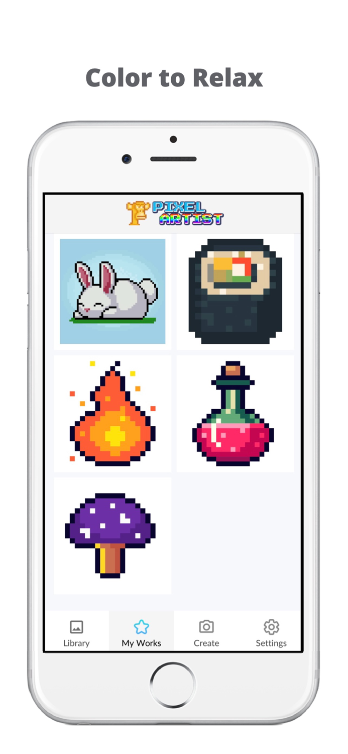 Pixel by number Color art game