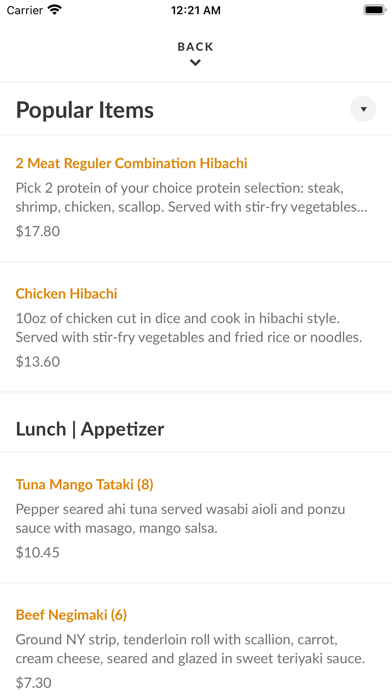 Kiko Hibachi & Sushi Screenshot