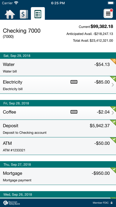 Raccoon Valley Bank Business Screenshot
