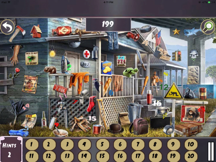 Crime Scene Hidden Numbers